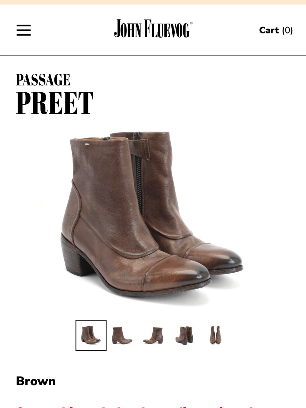 John Fluevog Passage Preet 2014 vintage boots size 6.5